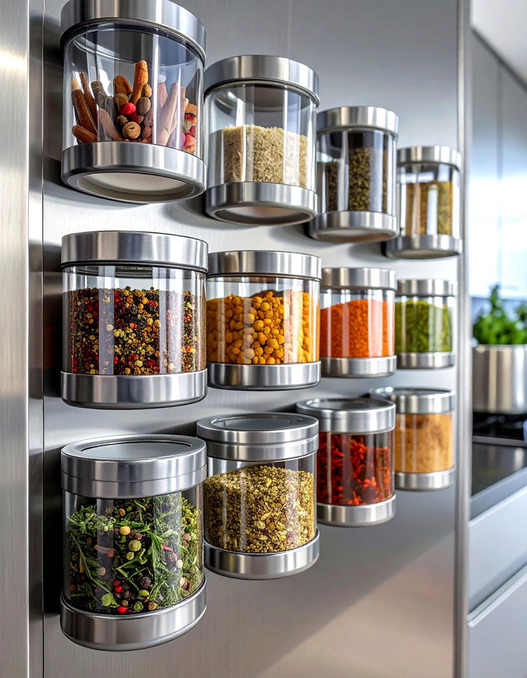 Magnetic fridge spice tin - 30 kitchen storage tips