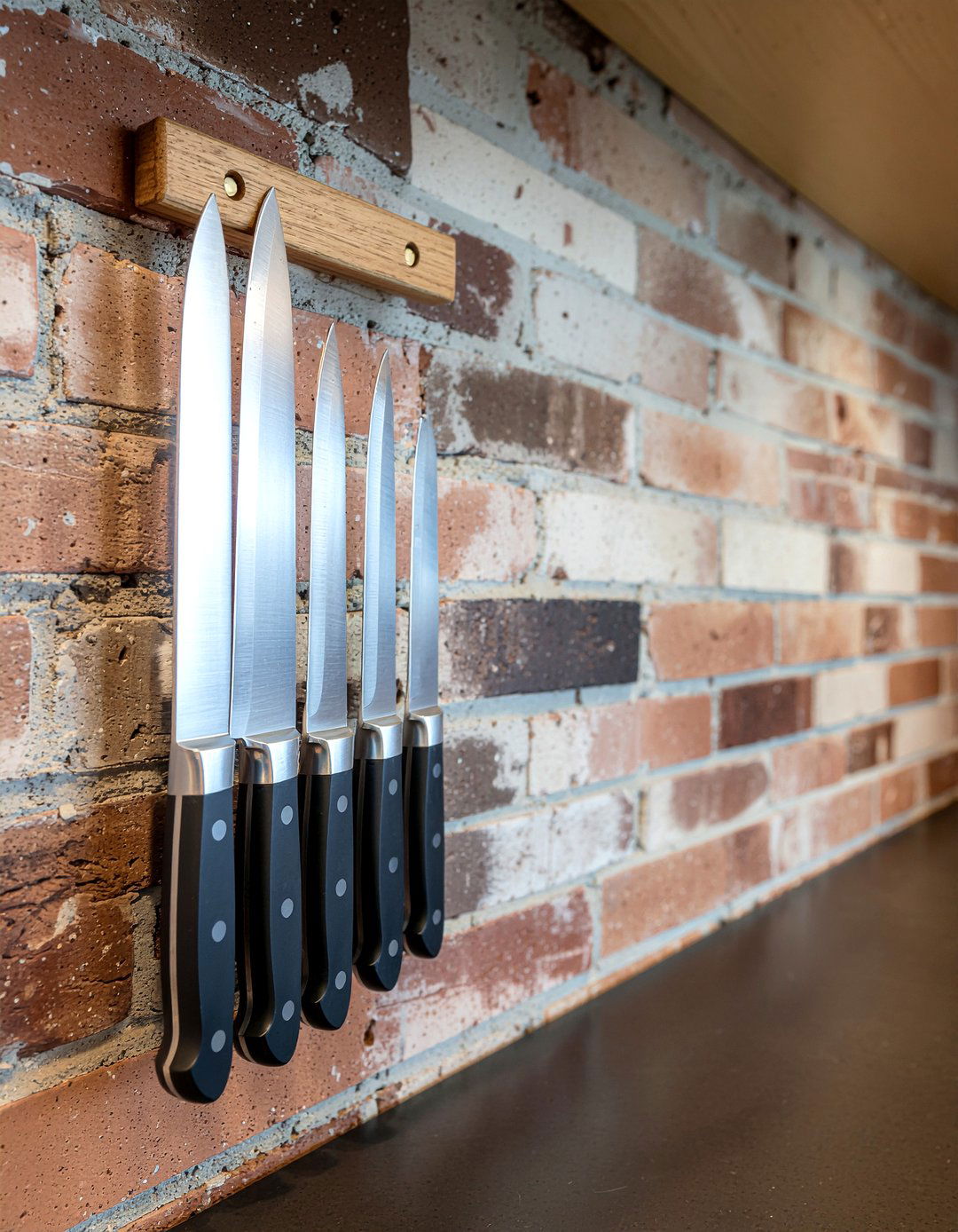 Magnetic knife strip wall - 30 kitchen display ideas