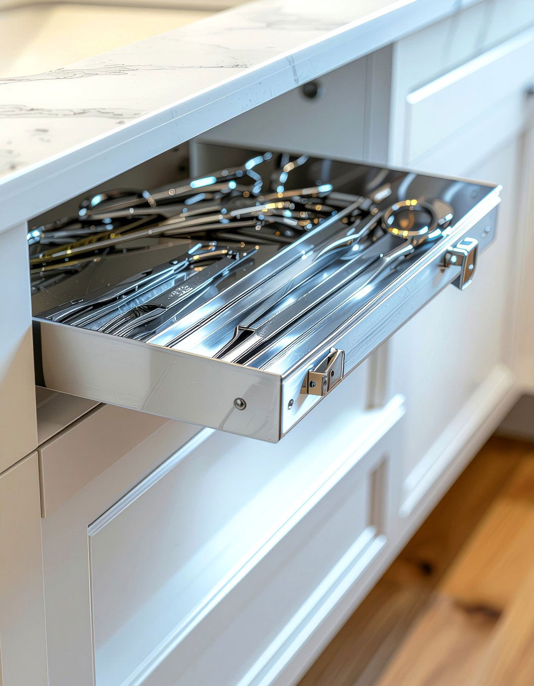 Magnetic organizer strip - 30 bathroom maximization ideas