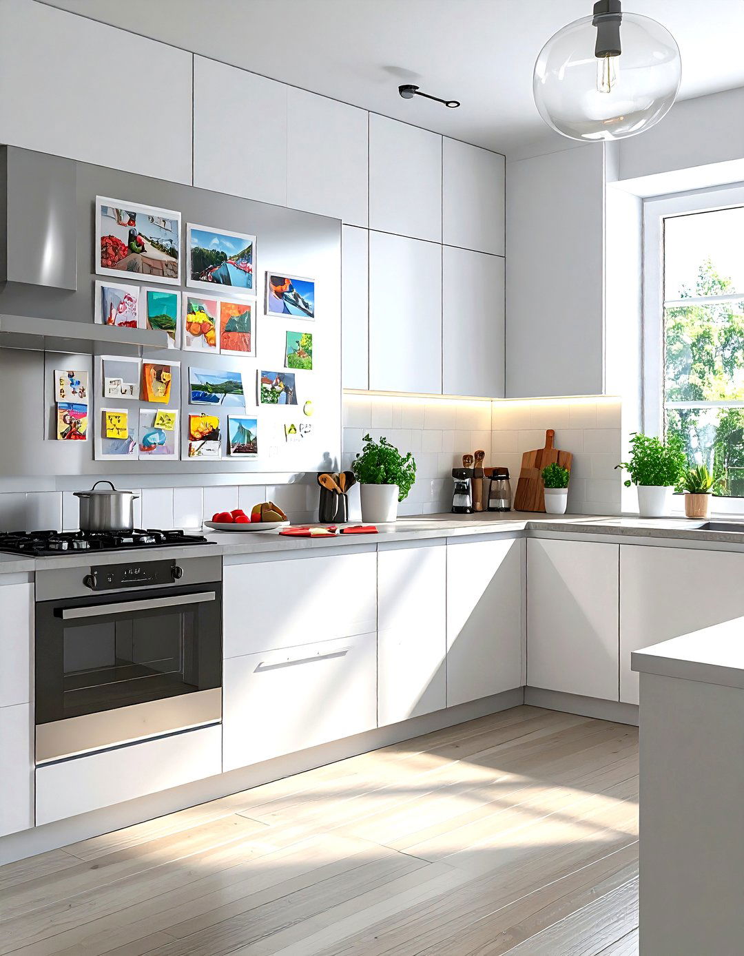 Magnetic photo board - 30 memory display ideas