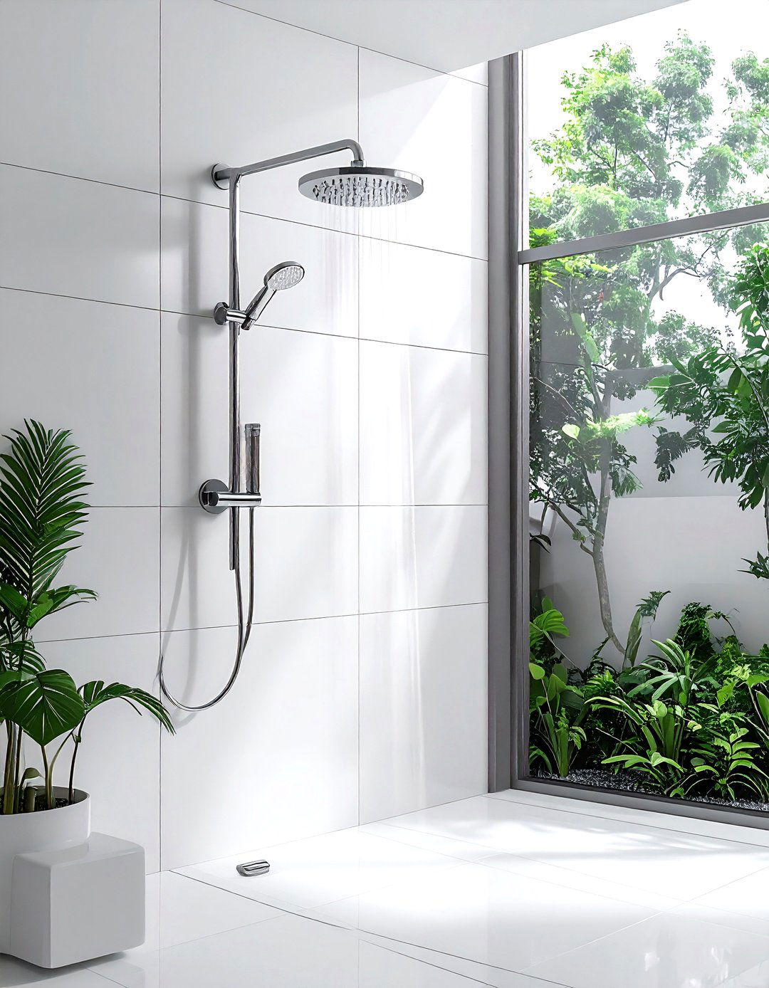 Magnetic shower head mount - 30 senior friendly bathroom ideas