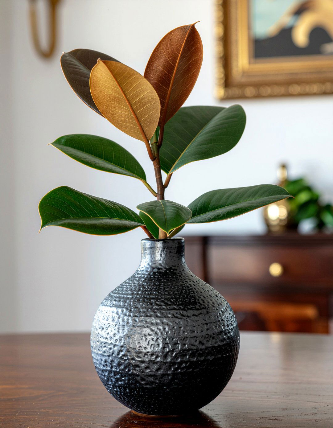 Magnolia Leaf Arrangement - 30 dining room faux flower ideas