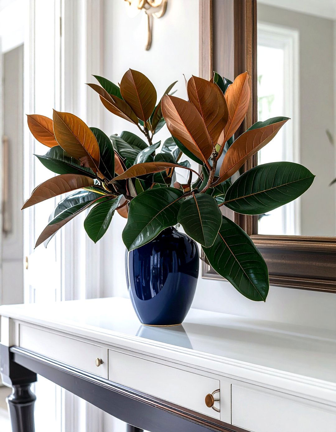 Magnolia Leaf Branch Vase - 30 branch decor ideas