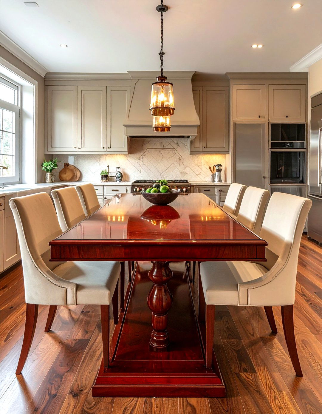 Mahogany Kitchen Table - 30 warm brown kitchen ideas
