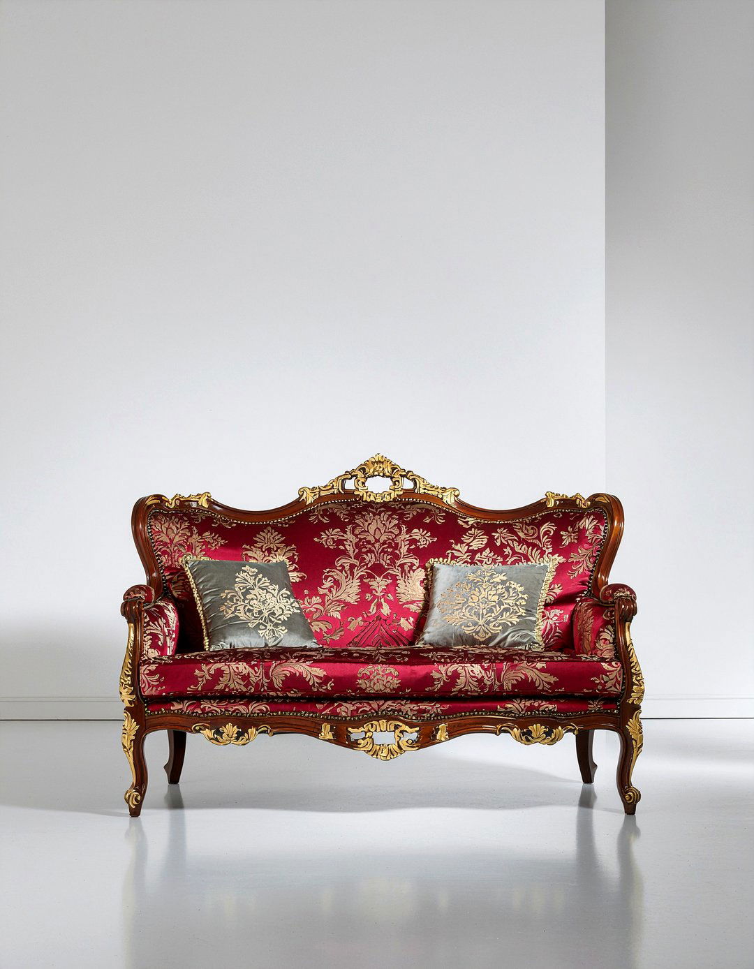 Mahogany Settee With Gold Accents - 30 living room Empire furniture ideas