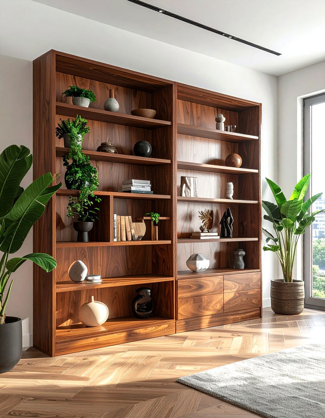 Mahogany Shelving Unit - 30 living room mahogany furniture ideas