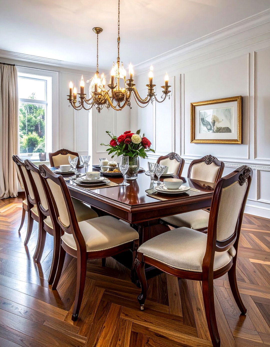 Mahogany dining table - 30 old money decor ideas