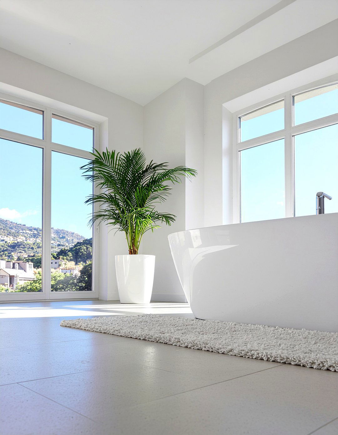 Majesty Palm Floor Decor - 30 bathroom plant ideas