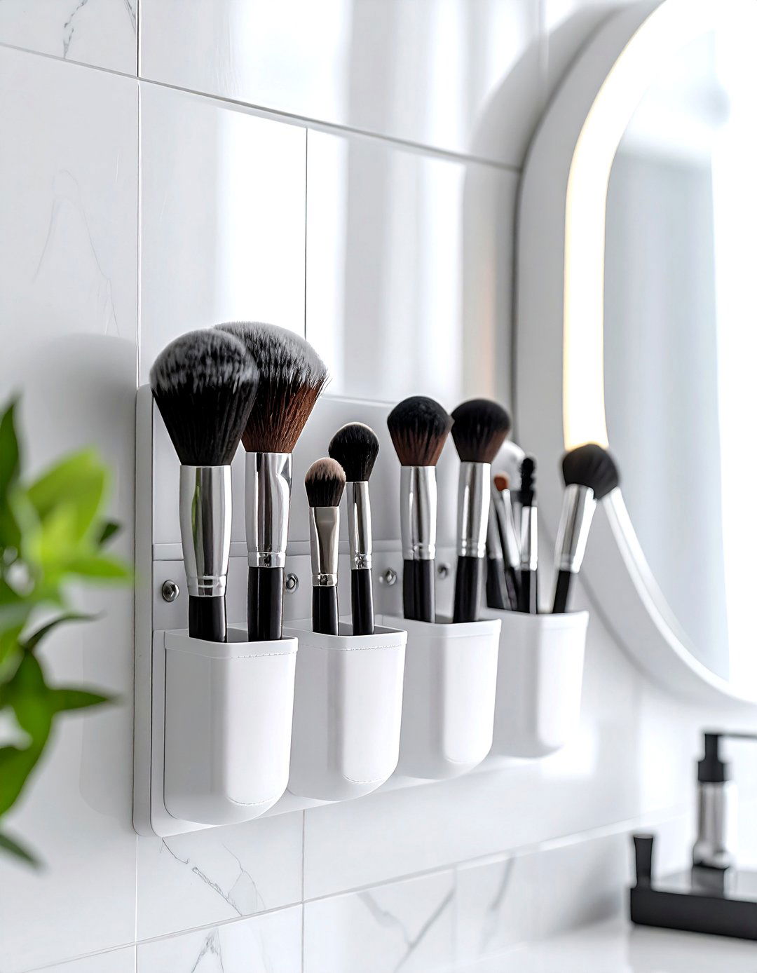 Makeup Brush Holder - 30 bathroom hanging storage ideas