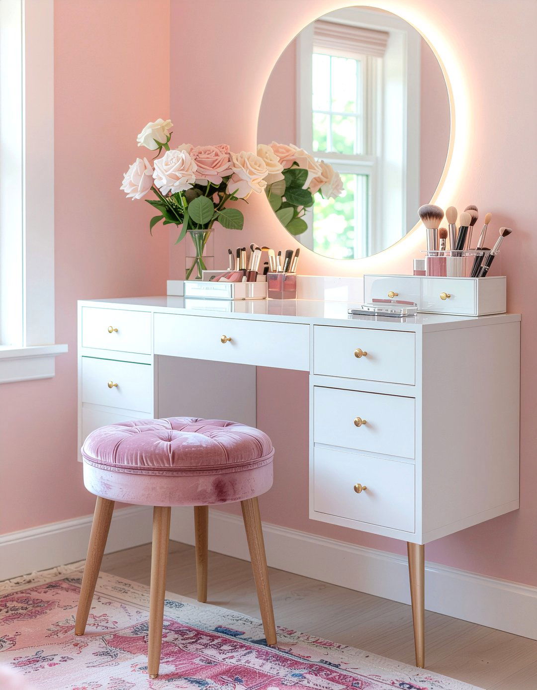 Makeup Vanity Niche - 30 bedroom niche ideas