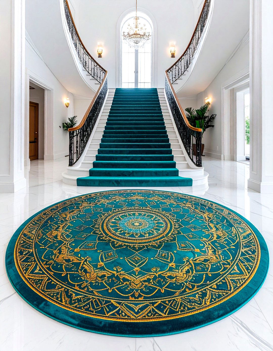 Mandala circular rug - 30 colorful rug ideas