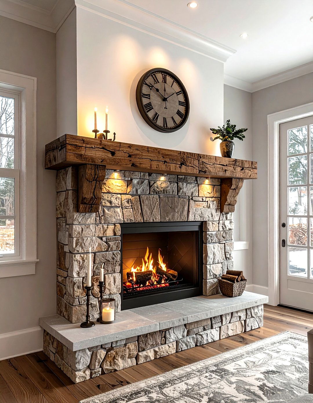 Mantle Lighting Above Fireplace - 30 living room accent lighting ideas