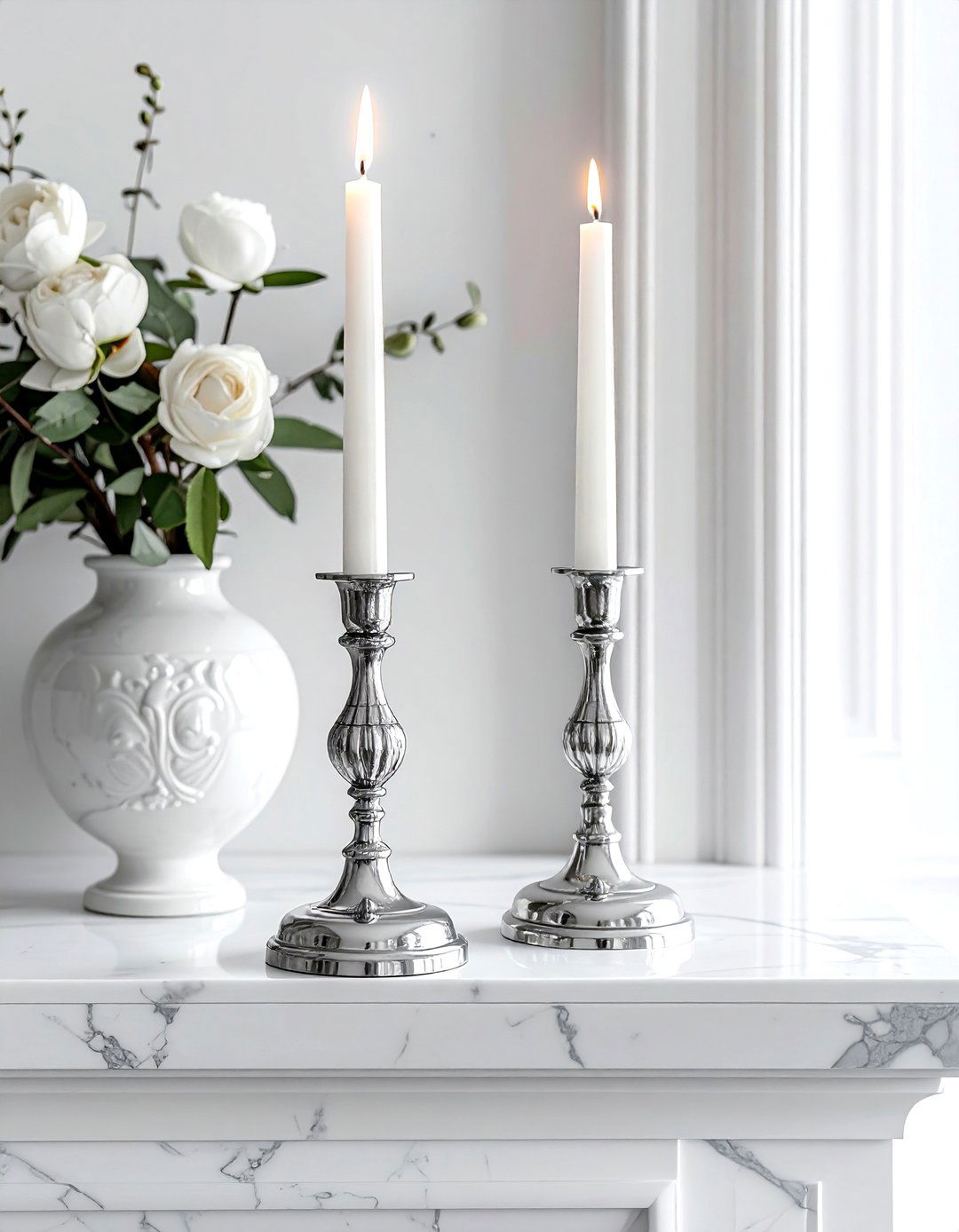 Mantle display for old candlesticks - 30 heirloom display ideas