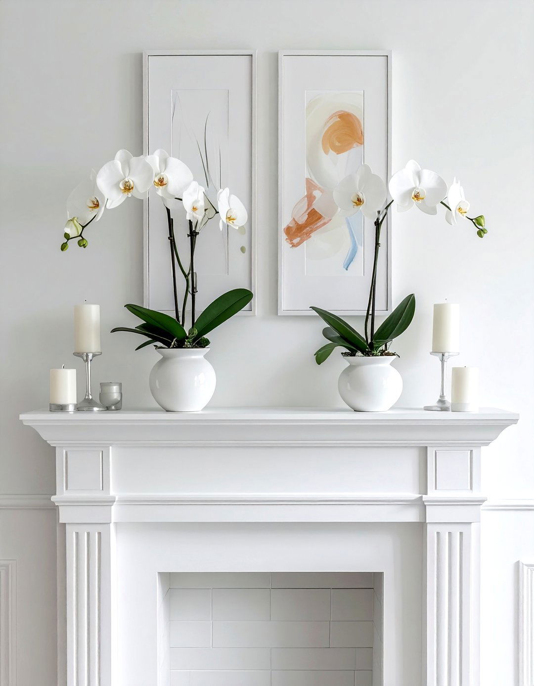Mantle orchid decor - 30 orchid decor ideas