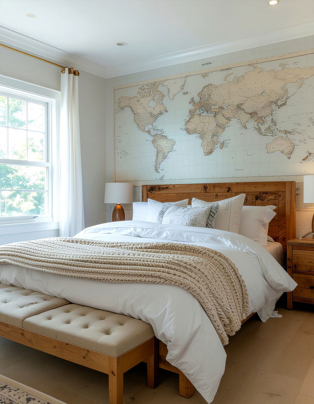 Map wallpaper - 30 nautical bedroom ideas