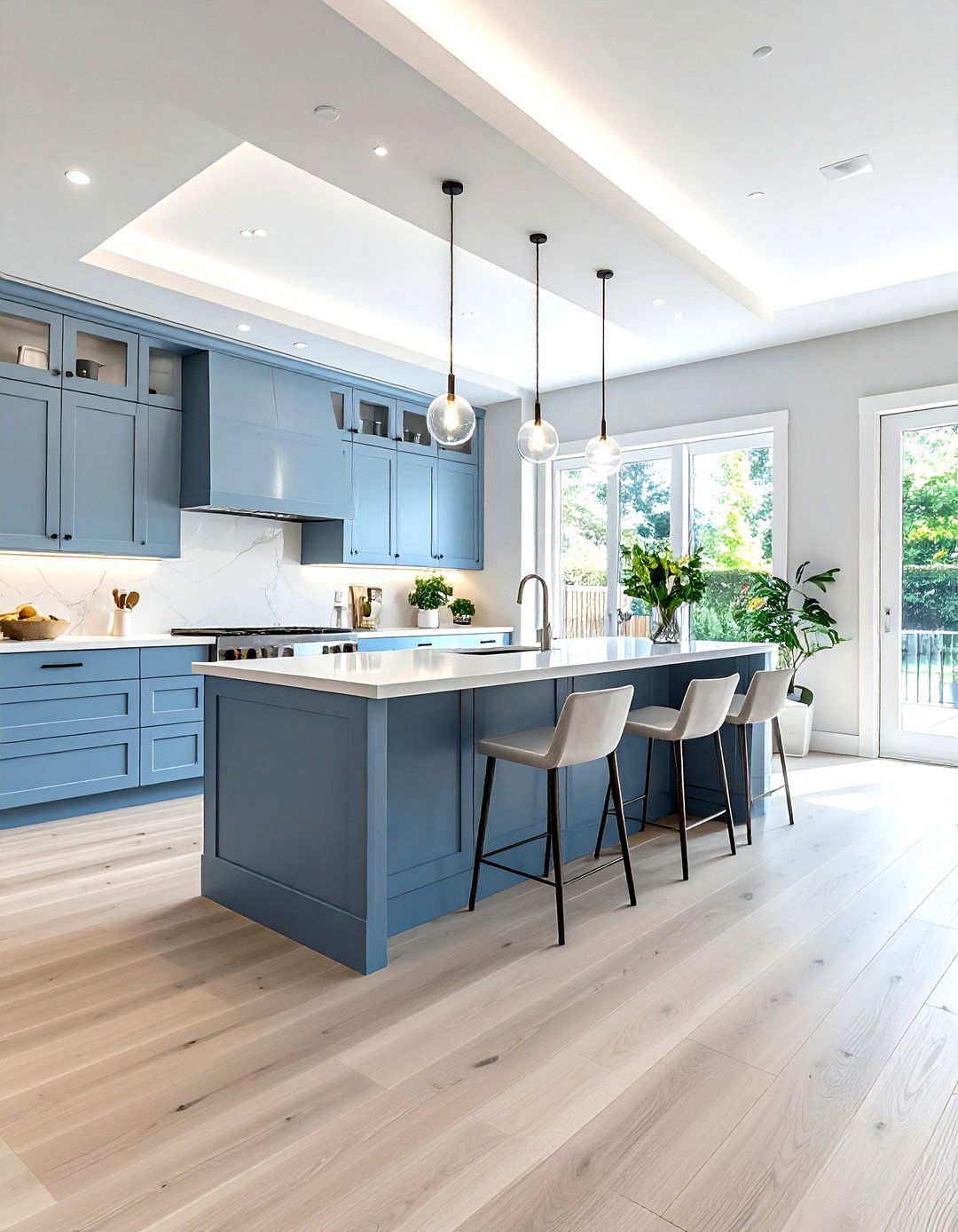 Maple LVP Kitchen - 30 LVP floor kitchen ideas