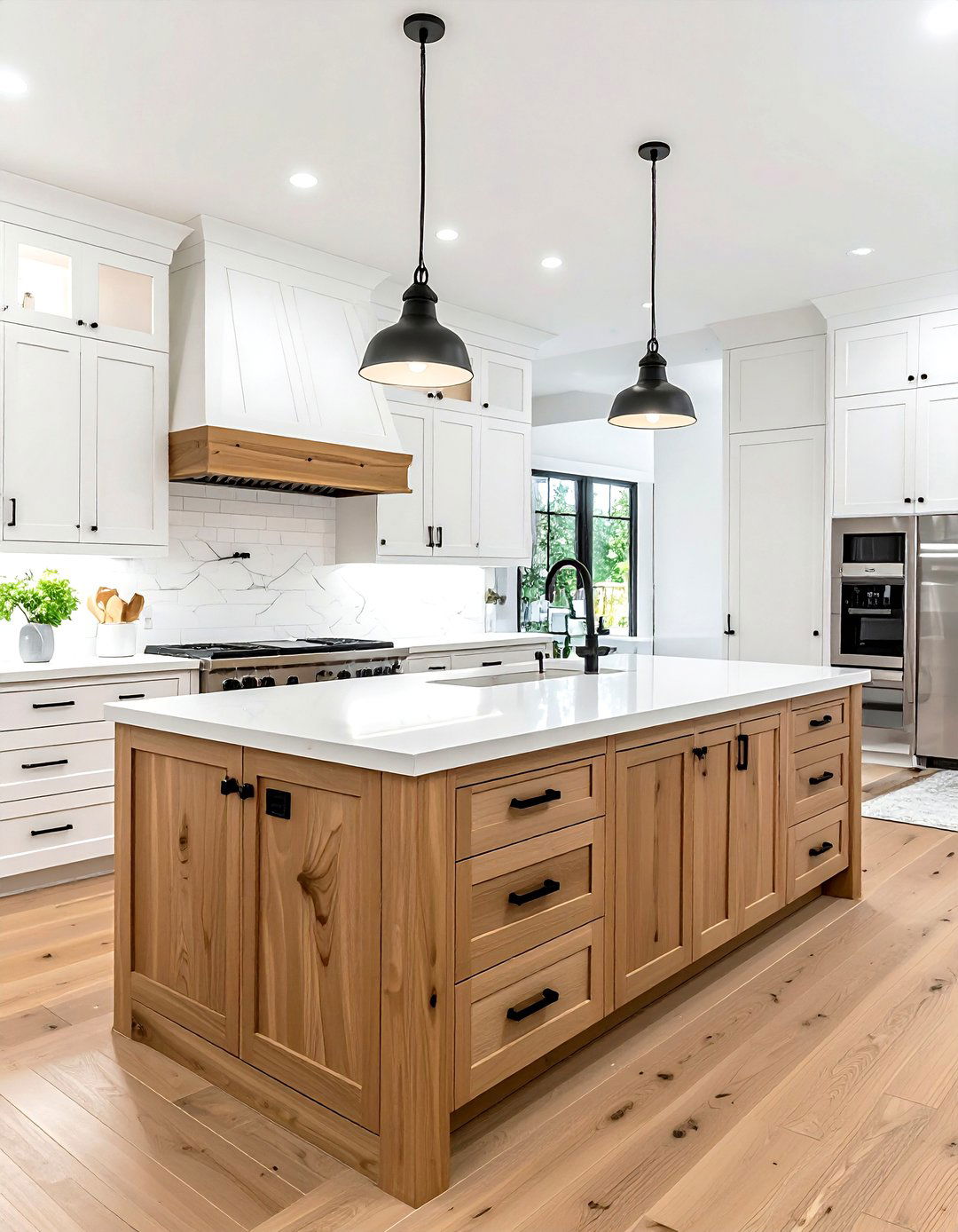 Maple cabinets black hardware - 30 maple kitchen cabinet ideas