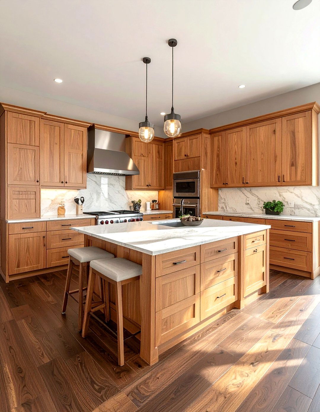 Maple cabinets hardwood floors - 30 maple kitchen cabinet ideas