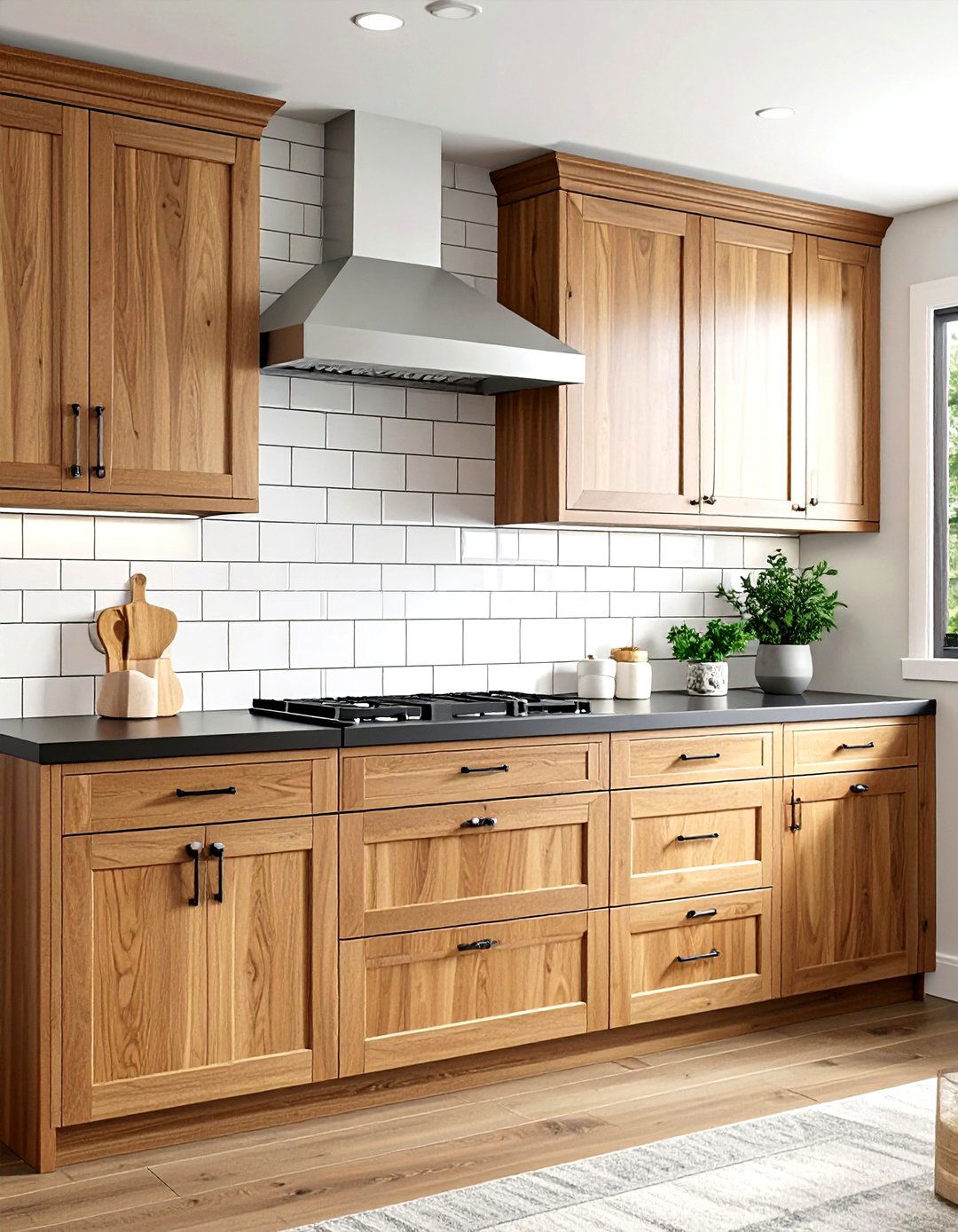 Maple cabinets subway tile - 30 maple kitchen cabinet ideas