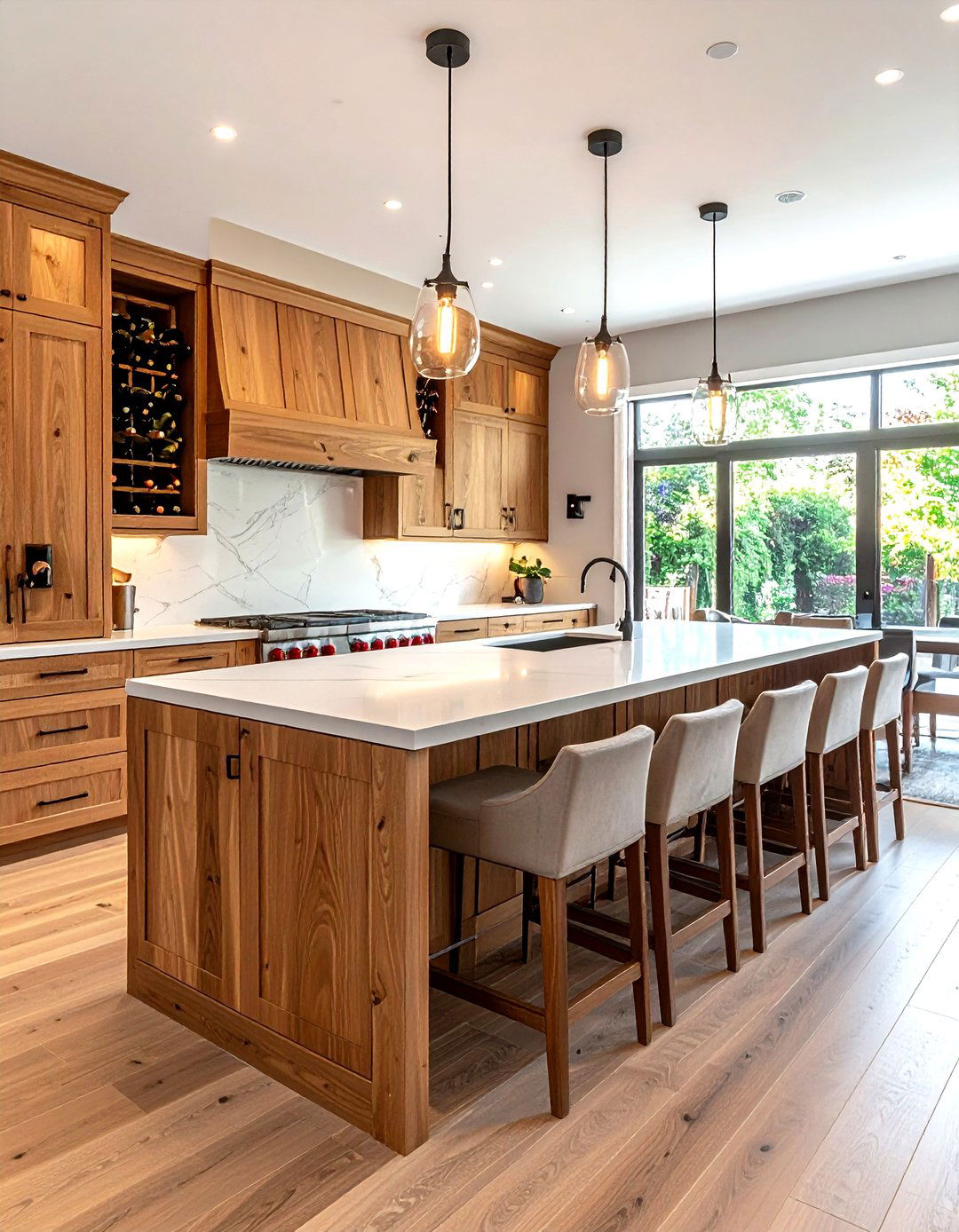 Maple kitchen island design - 30 maple kitchen cabinet ideas