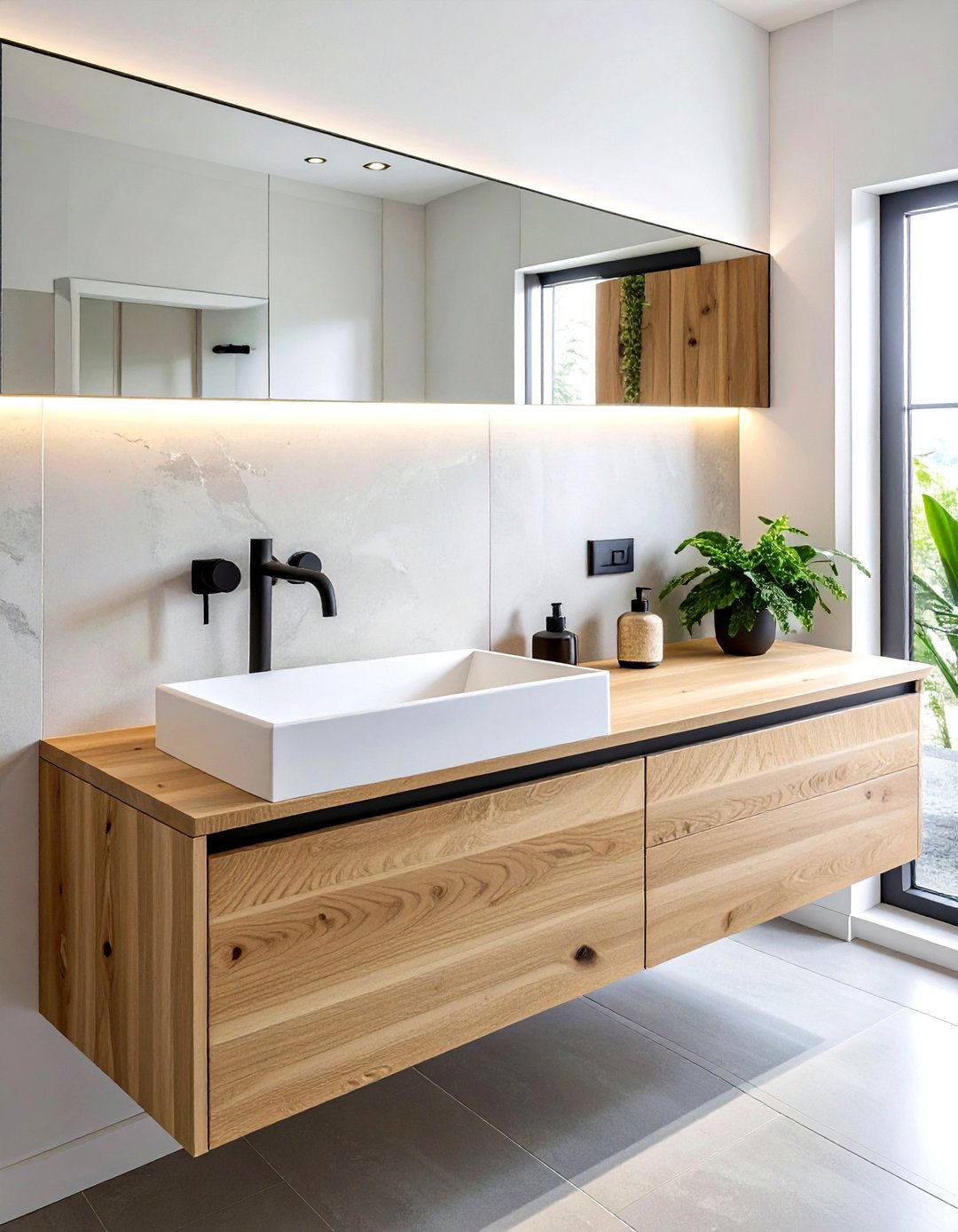 Maple wood bathroom top - 30 butcher block bathroom countertop ideas