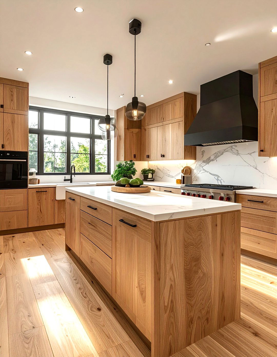 Maple wood kitchen - 30 natural wood kitchen ideas