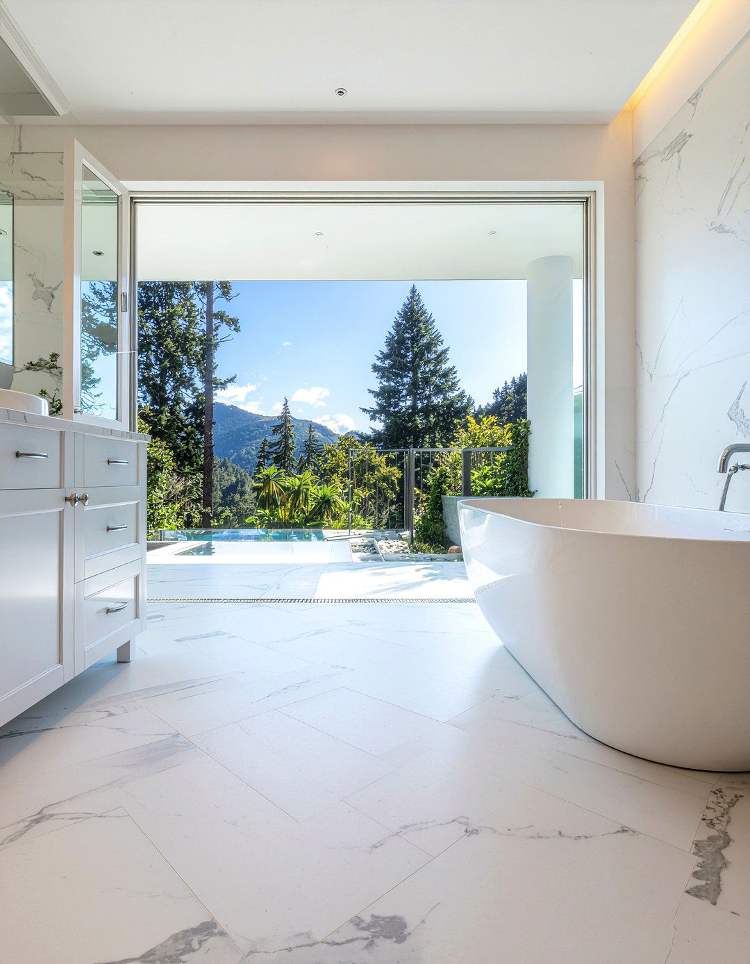 Marble Arabesque Floor - 30 arabesque tile bathroom ideas