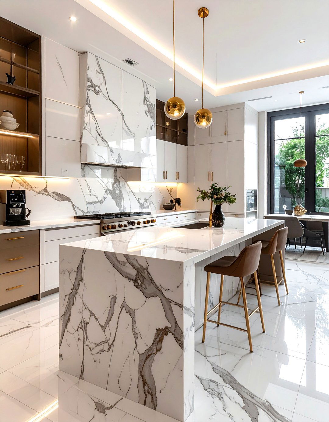 Marble Backsplash Kitchen - 30 brownstone kitchen ideas