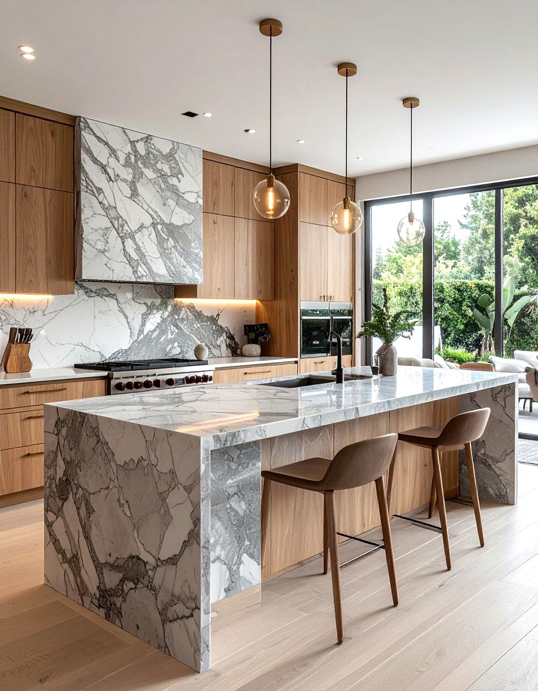 Marble Backsplash Kitchen - 30 zen kitchen ideas