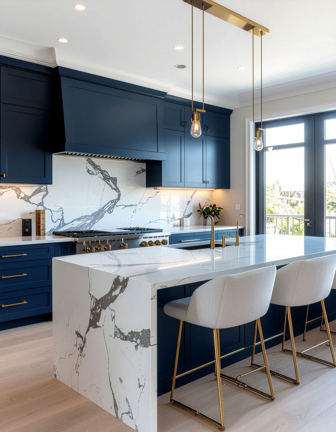 Marble Backsplash La Cornue Range - 30 La Cornue kitchen ideas