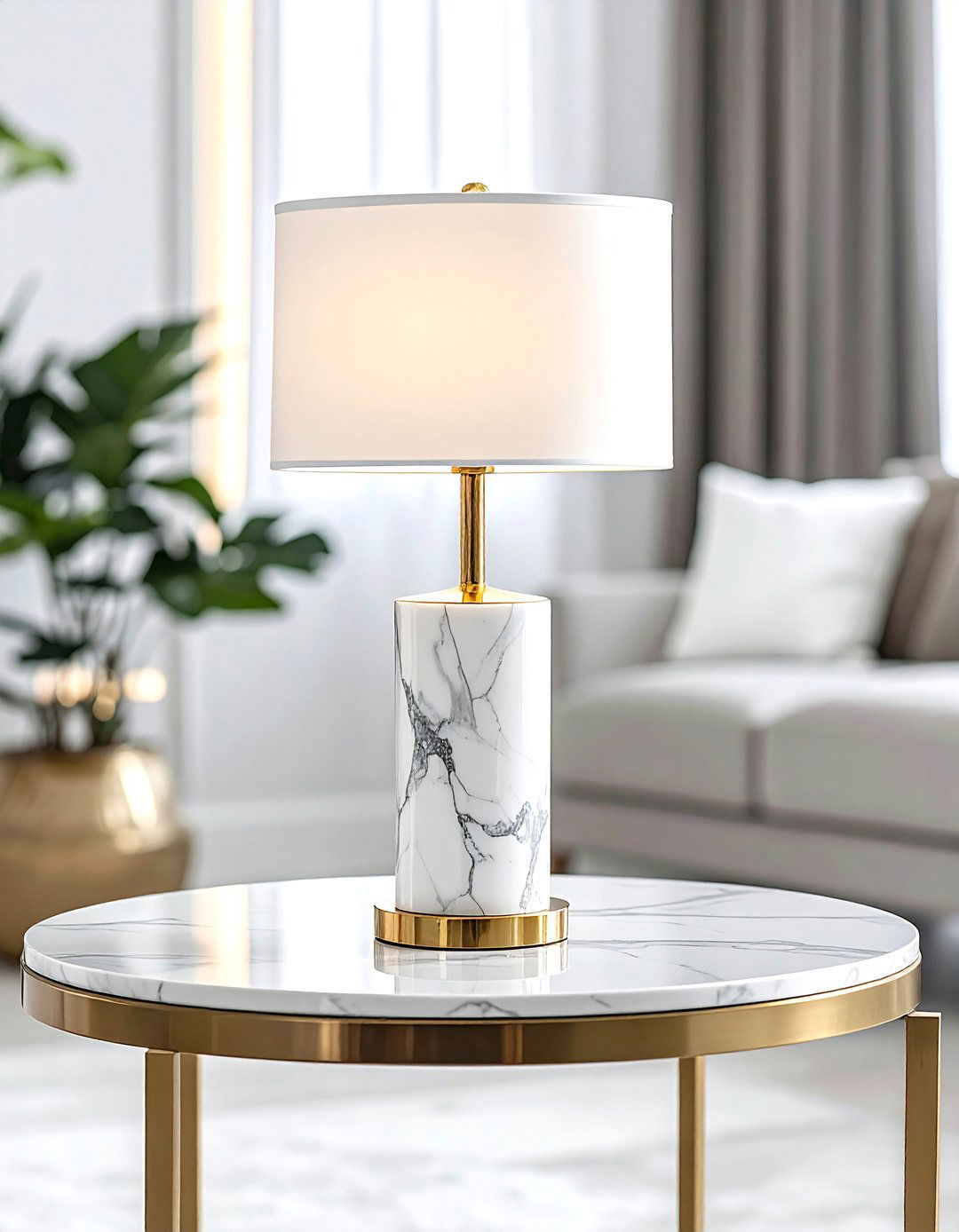 Marble Base Table Lamp - 30 modern lamp ideas