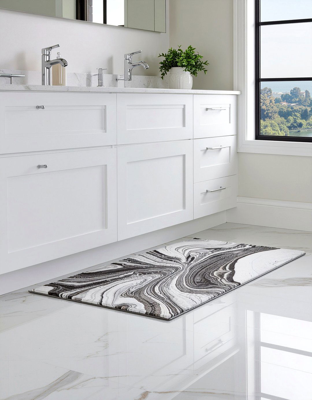 Marble Bath Rug - 30 bathroom rug ideas