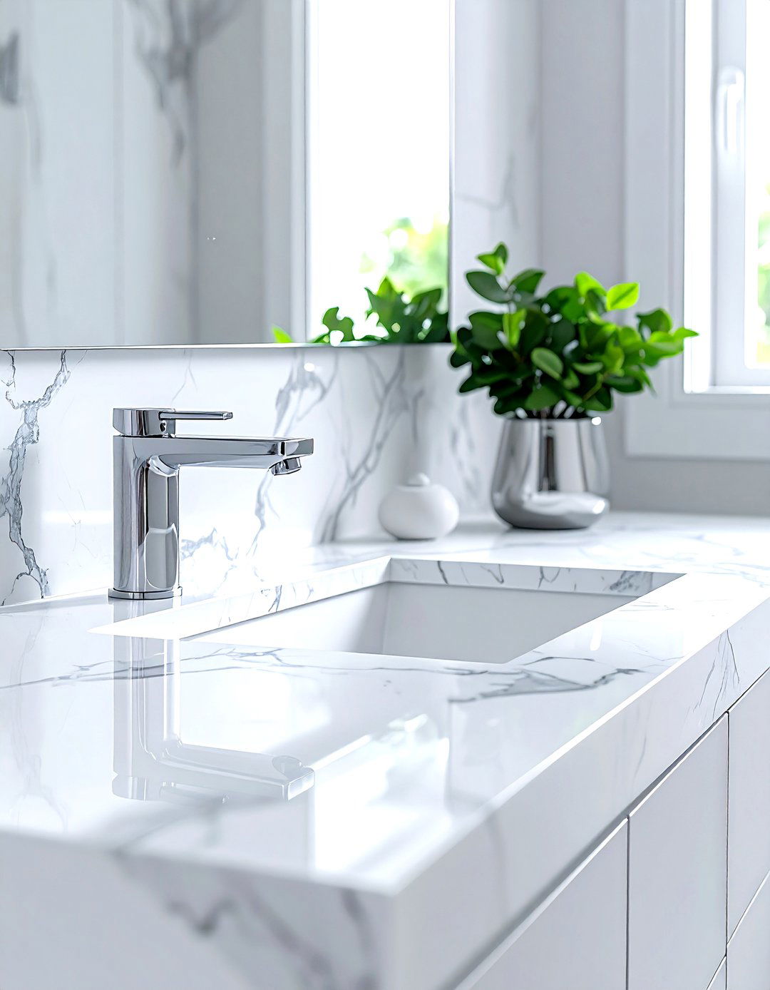 Marble Bathroom Countertop - 30 serene bathroom ideas