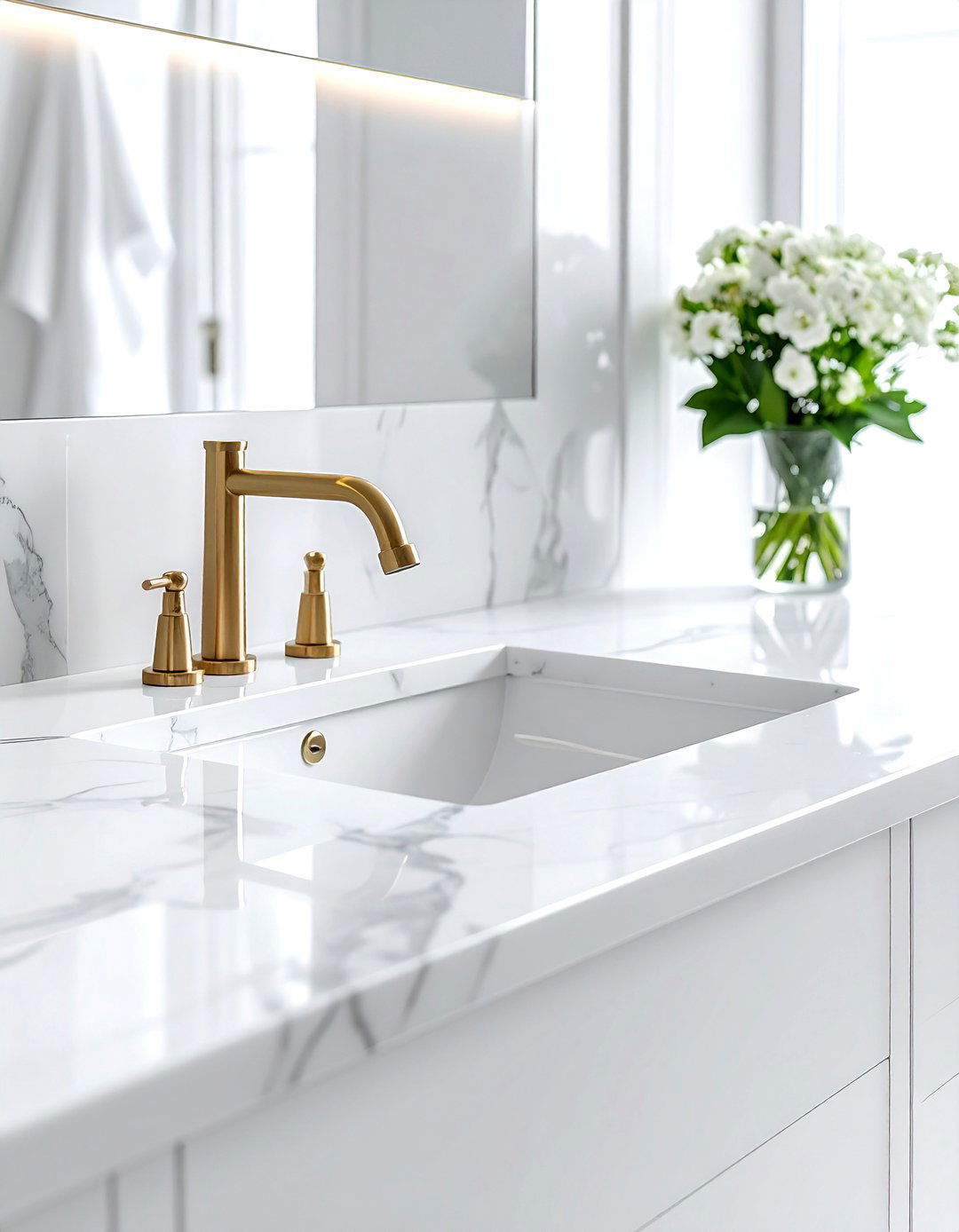 Marble Bathroom Countertop - 30 Victorian bathroom ideas