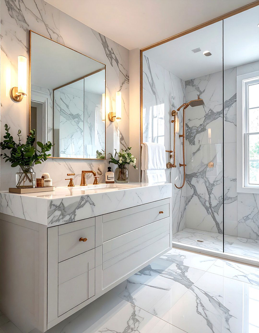 Marble Bathroom Surface - 30 teen bathroom ideas