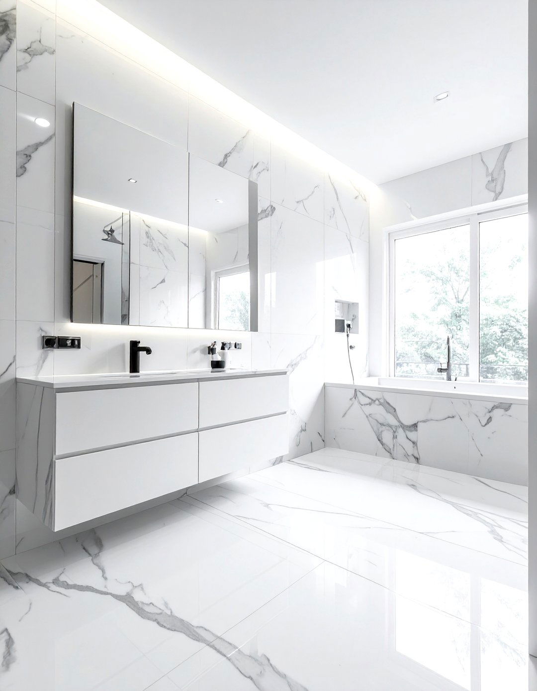 Marble Bathroom Surface - 30 natural bathroom ideas
