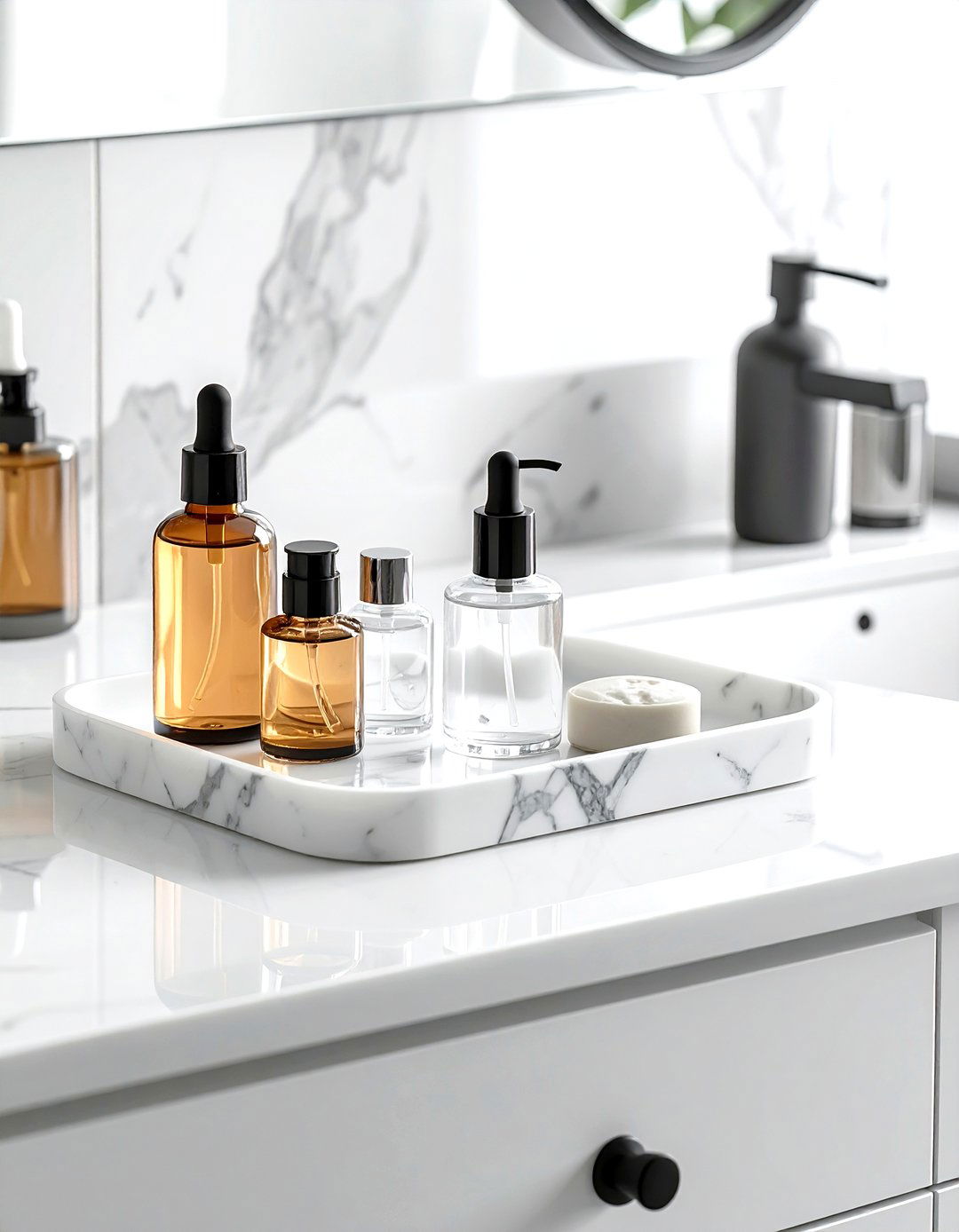 Marble Bathroom Tray - 30 catch-all tray ideas