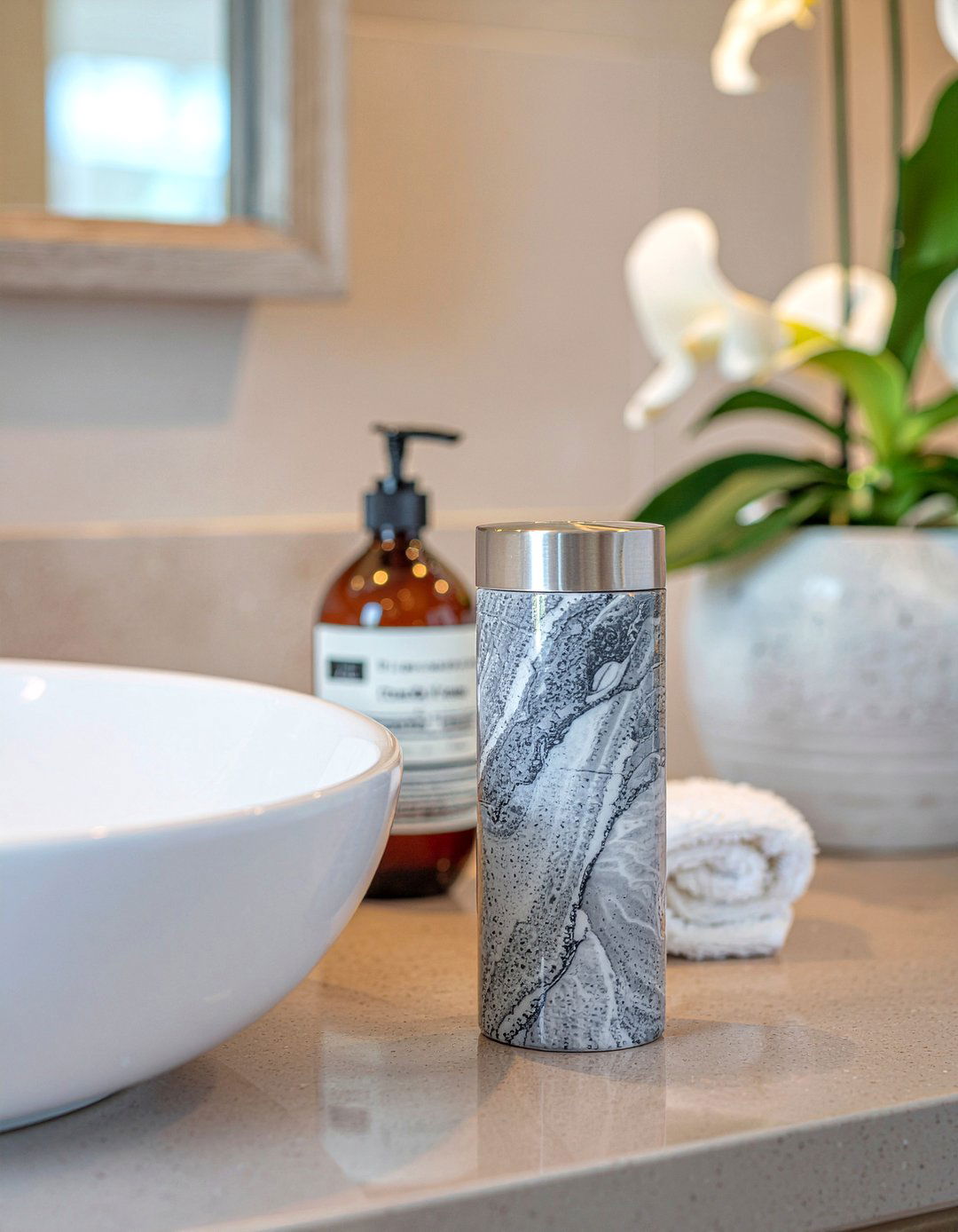 Marble Bathroom Tumbler - 30 bathroom tumbler ideas