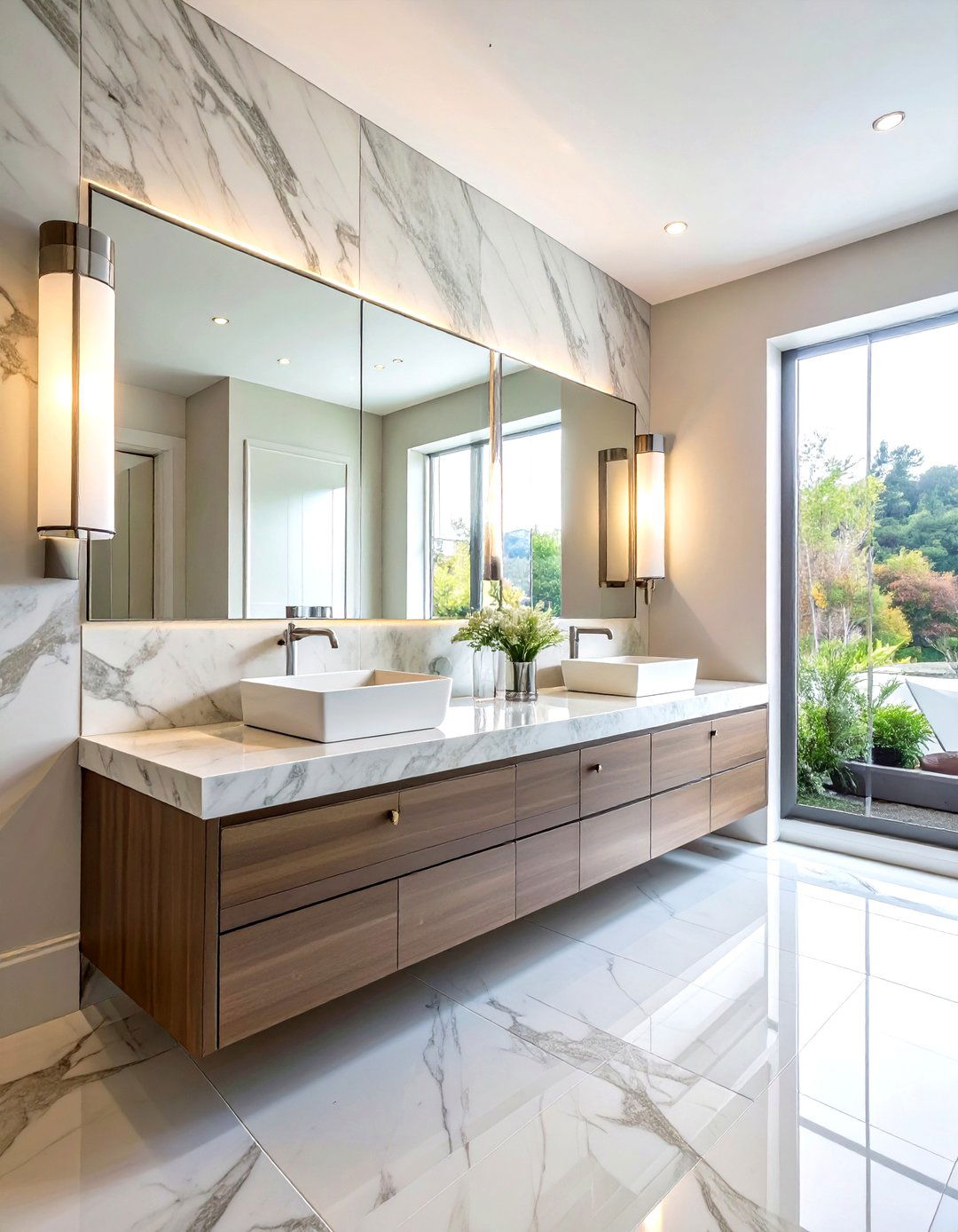 Marble Bathroom Vanity - 30 marble accent ideas