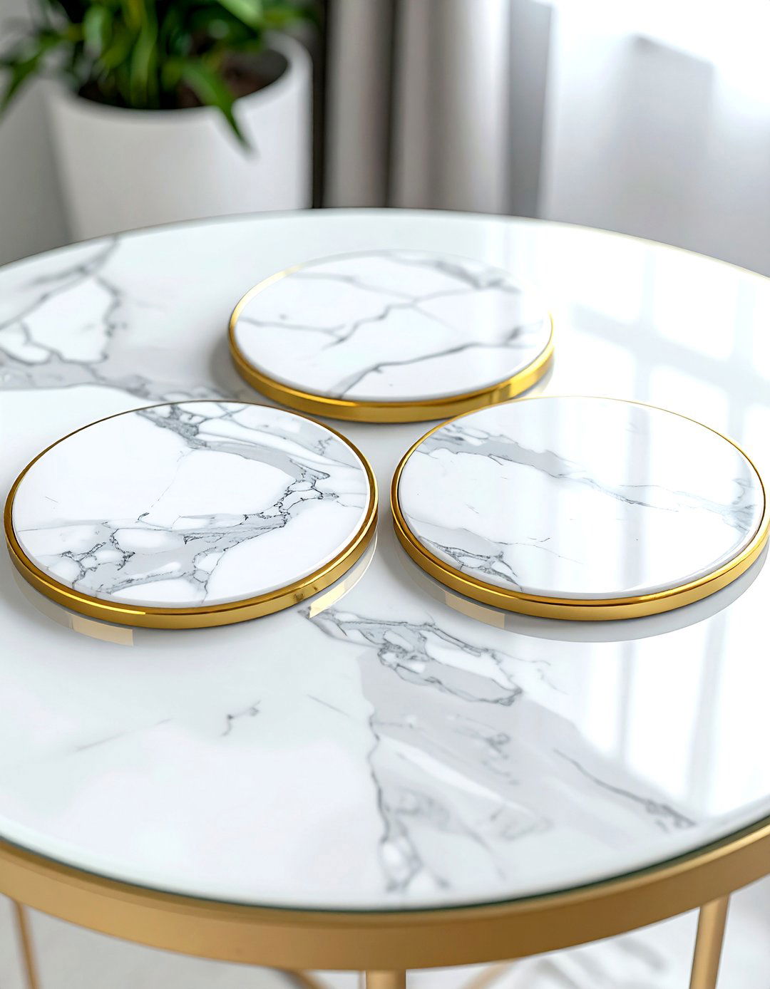 Marble Coaster - 30 marble decor ideas