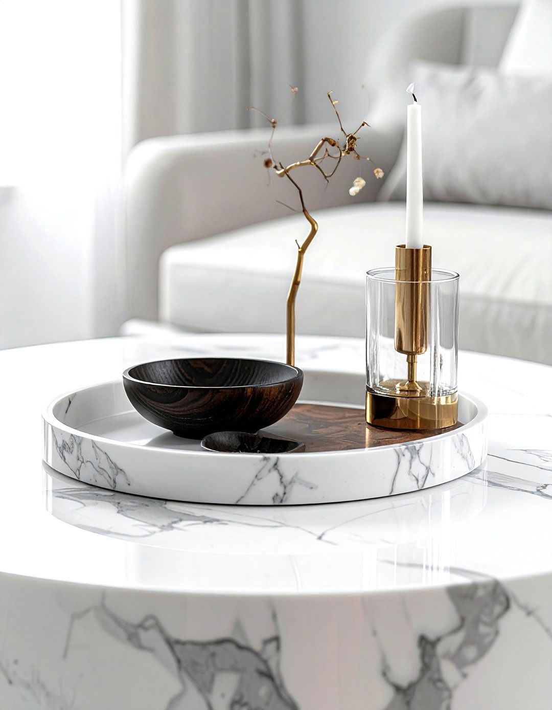 Marble Coffee Table Tray - 30 coffee table tray styling ideas