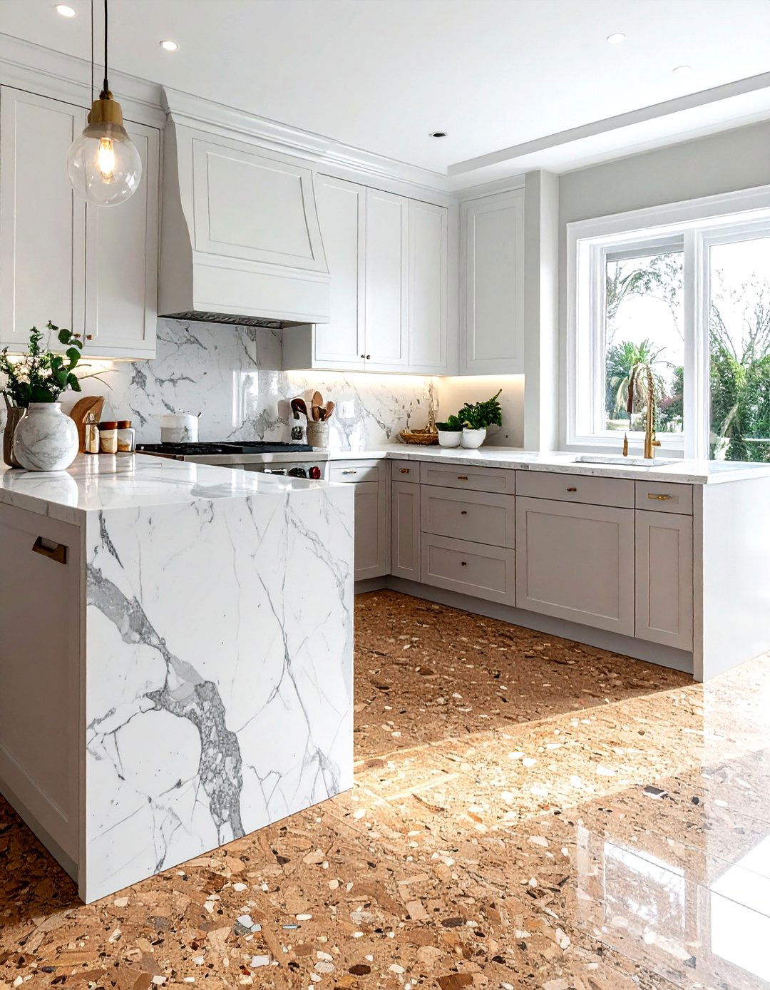 Marble Countertop Cork Floor - 30 cork floor kitchen ideas