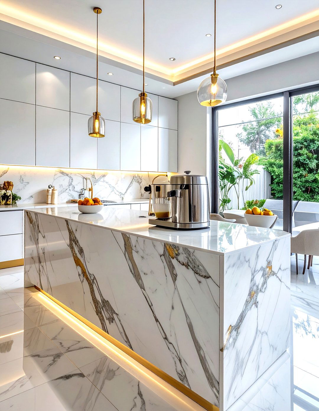 Marble Countertop Juice Station - 30 kitchen juice bar ideas