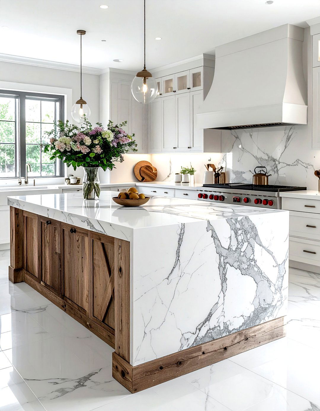 Marble Countertop Kitchen Island - 30 French country kitchen ideas