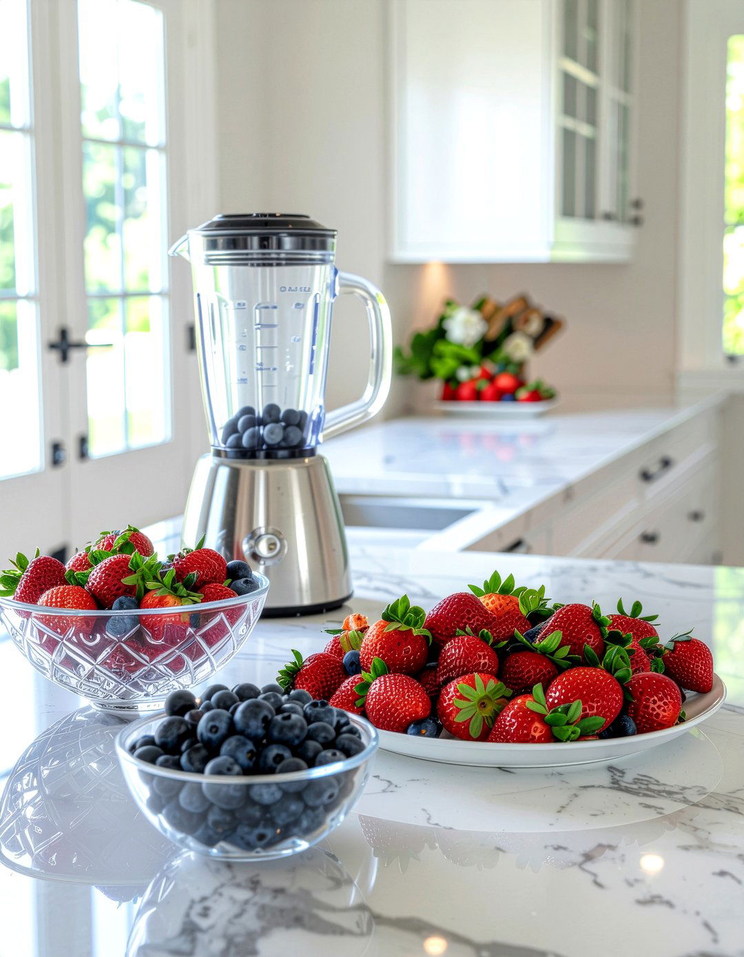 Marble Countertop Smoothie Station - 30 kitchen smoothie station ideas