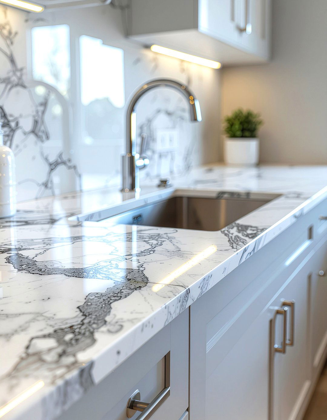 Marble Countertop - 30 bathroom enhancement ideas
