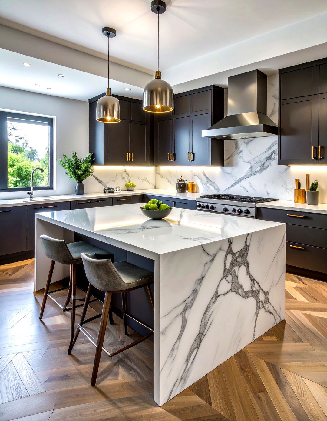 Marble Countertops - 30 timeless kitchen ideas