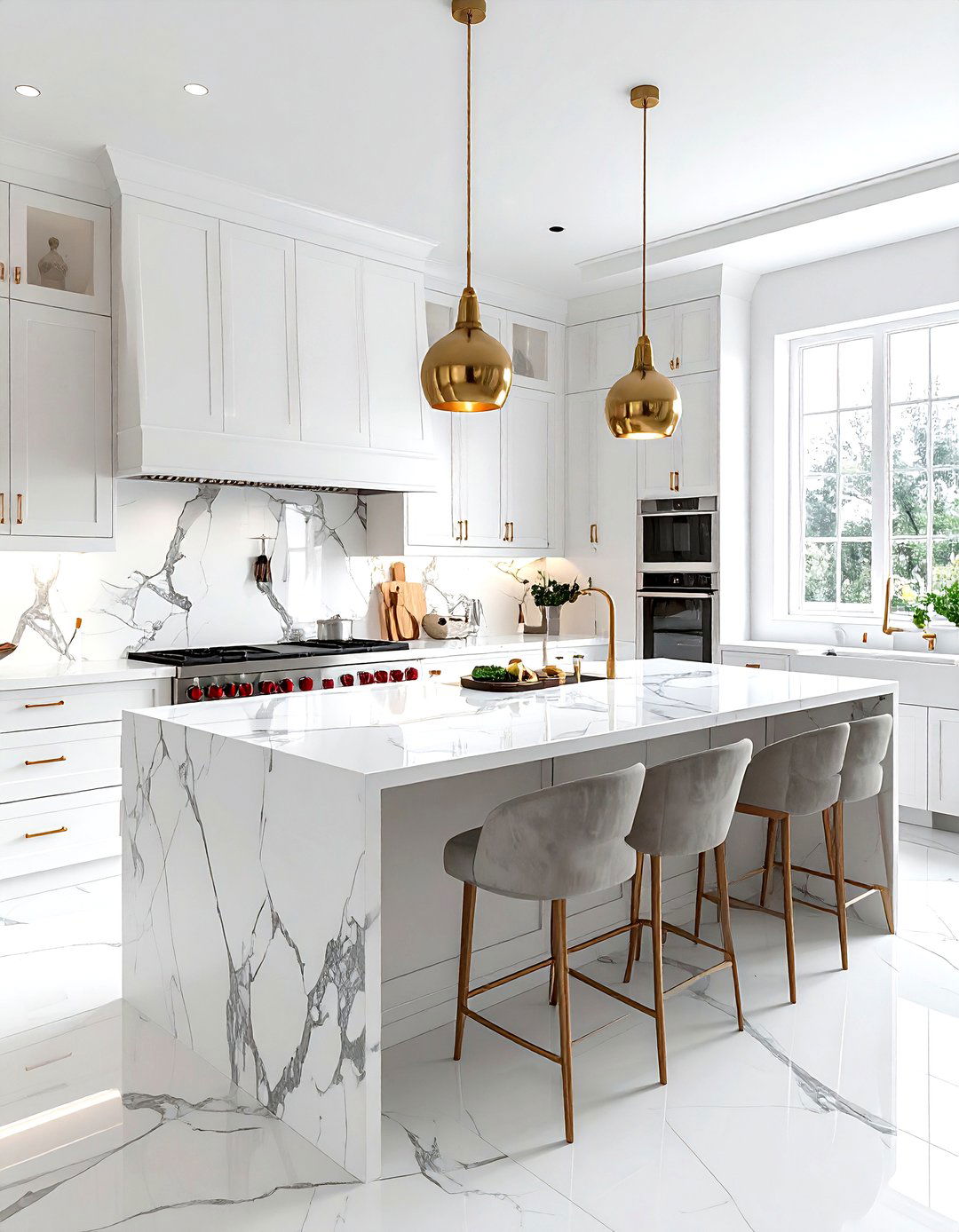 Marble Countertops - 30 kitchen classic element ideas