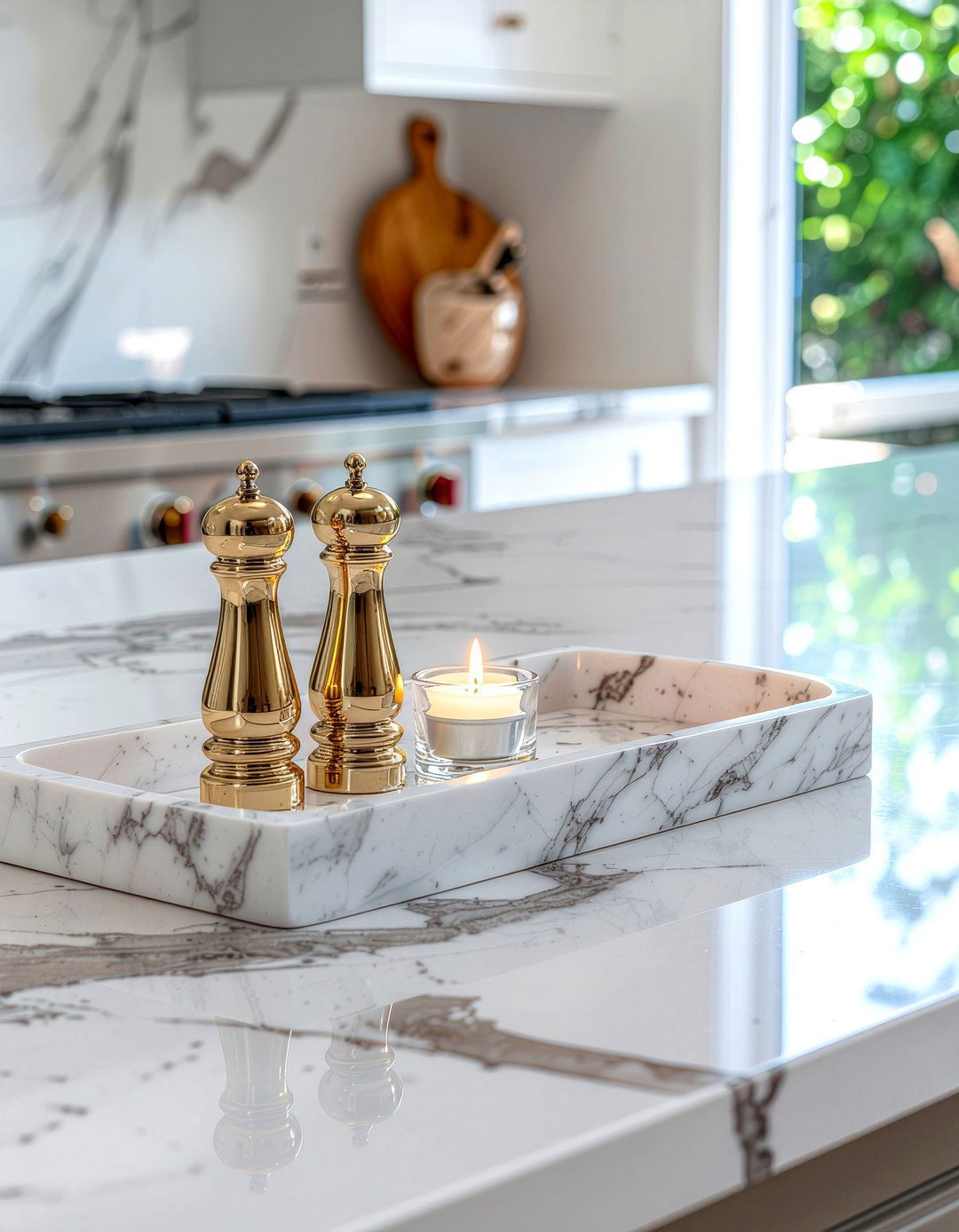 Marble Decorative Tray - 30 kitchen centerpiece ideas