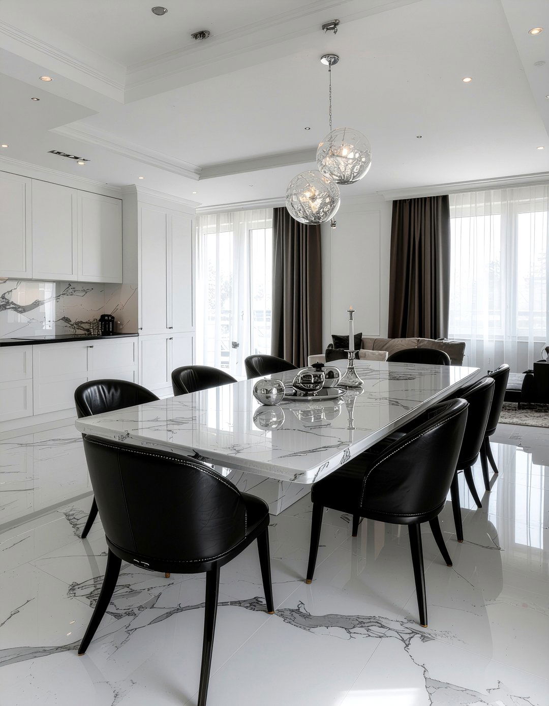 Marble Dining Room - 30 expert-recommended dining room ideas